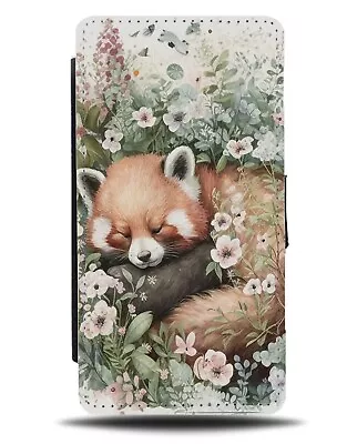 Sleeping Red Panda Painting Print Flip Wallet Case Pandas Little Animal CU60 • £19.99