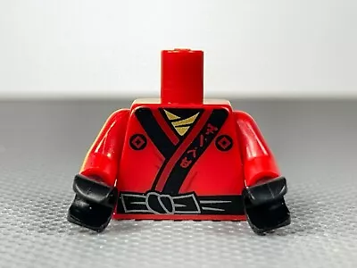 LEGO Red Minifigure Torso Ninja Robe Ninjago Fire Logo Gold Emblem Sash Kai • $4.40