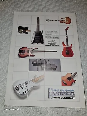 Vintage Musical Instrument Catalog #10625 - Hohner Professional Guitars • $25