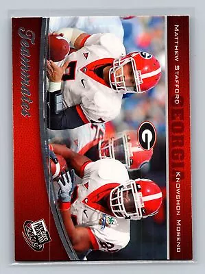 2009 Press Pass #91 Matthew Stafford / Knowshon Moreno TM • $1.50