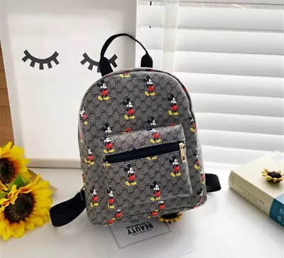 Gray Adults Travel Mini Backpack Cute Mickey Mouse Purse Women Ladies Bag Sling • $14.95