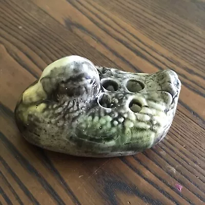 Vtg Ceramic McCoy Flower Frog Duck Glazed • $44.99
