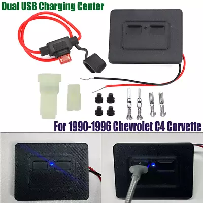 For C4 Corvette 1990-1996 Dual USB Charging Center Console FX3 Plate Replacement • $31.99