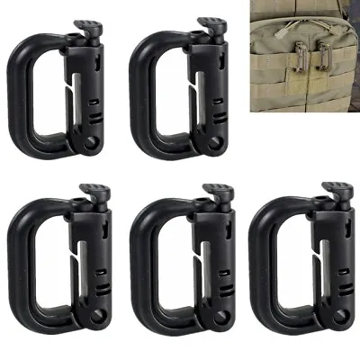 Tactical D-Ring Carabiner Link Clip Hook Military MOLLE Backpack Snap Locking • $6.62