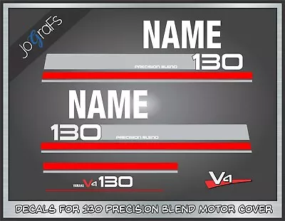 Yamaha 130hp V4 Precision Blend Reproduction Decals Kit Die-Cut Vinyl  • $60.88