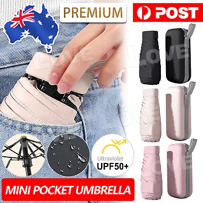$15.95 • Buy Mini Pocket Umbrella Anti-UV Sun/Rain Windproof 6 Folding Ultra Light Umbrella