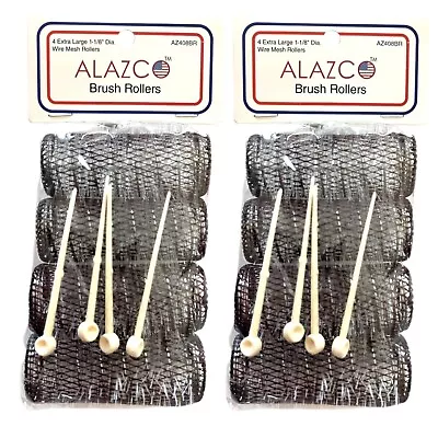 8 Pc Vintage Style Hair Rollers XLarge BRUSH X-Large (Pack Of 8) • $17