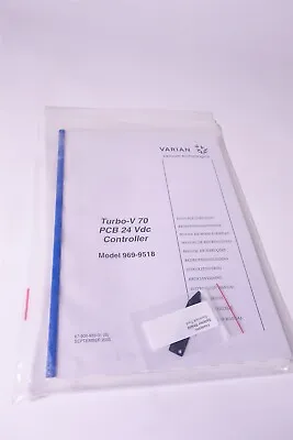 Varian Vacuum Technologies Turbo-V 70 PCB 24 VDC 969-9518 Manuals Splinter Tool  • $29