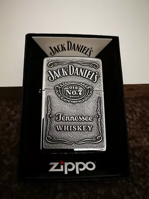 New Jack Daniels Silver Original Genuine Zippo Lighter • £94.99