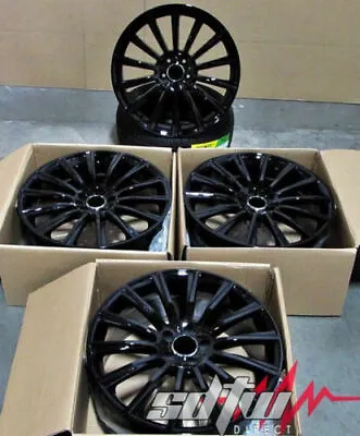 20  Black Wheels Fit Mercedes S600 S550 S65 CL500 CL550 20x8.5 / 20x9.5 Rims Set • $971