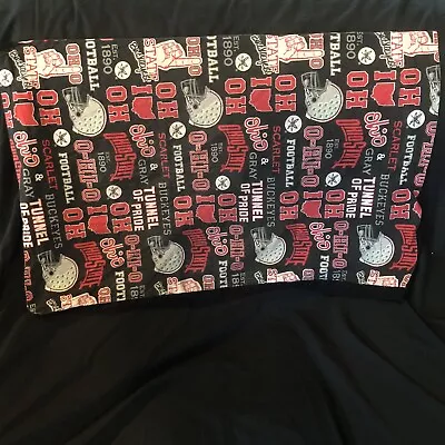 OHIO STATE BUCKEYES PILLOW CASES Pair 19”x 28” Homemade 1 Sided • $10