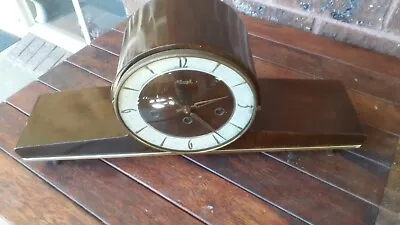 Kienzle Pure Art Deco Chiming Mantel Clock Black Forest Germany • $400