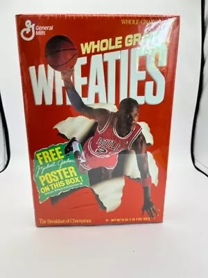 Michael Jordan Chicago Bulls Unopened Wheaties Box 1989 SEALED W/B Poster # 73Z • $20.70