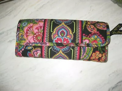 Vera Bradley 9” Long Organizer Wallet Pink & Black Pattern Floral • $19.95