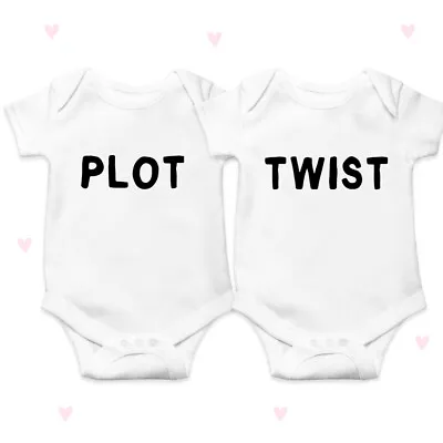 Twins Baby Announcement Plot Twist Surprise Pregnancy Baby Shower • £17.81