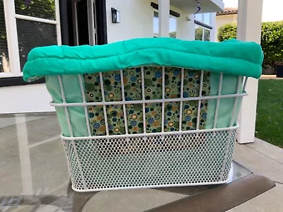 Bicycle Basket Liner Mint Green Cute Pocket. DrawString Bikes Beach Cruiser  • $29.99