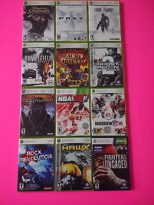 XBox 360 Lot Of 12 Games Bundle TESTED ALL Complete In Box (E) • $45