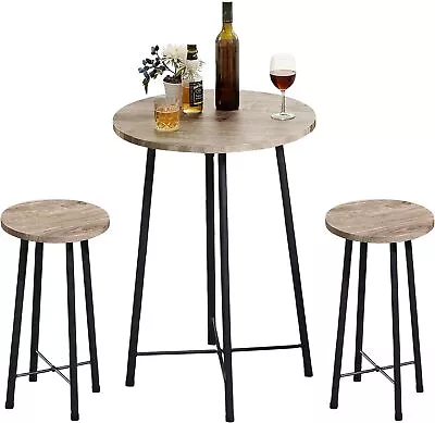 VECELO 3-Piece Table Sets Round Bistro Pub Furniture And Onesize Maple  • $88.52