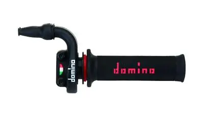 Domino KRR 03 Quick Action Throttle Black / Red Grips For Road & Track Use • $82.91