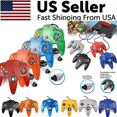 Retro N64 Controllers Gamepad Joystick For Nintendo 64 N64 Video Game Console US • $12.98