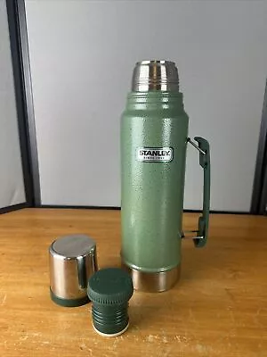 Vintage Stanley Vacuum Bottle Thermos Green 1.1qt With Cup Clean • $38.99