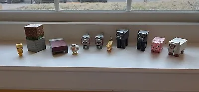 LOT Of 13 Minecraft Farm Animal Figures….Pig Cow Dog Cat Blocks + WITHER • $19.99