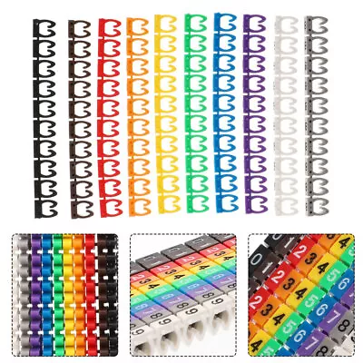 100pcs Multicolor Cable Labels Cord Identification Tags Buckles Cable Marker • £6.89