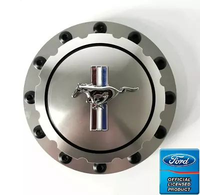 Billet Twist On Style Gas Cap W/ Tri-Bar Pony Emblem For 1964-1973 Ford Mustang • $134.95