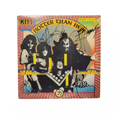 Kiss Signed Lp Hotter Than Hell By 4 Musicians • $200