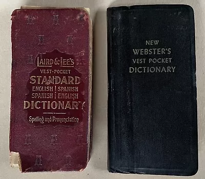 VEST POCKET DICTIONARY 1900 Laird & Lee's SPANISH English 1956 New WEBSTER's Lot • $14.99