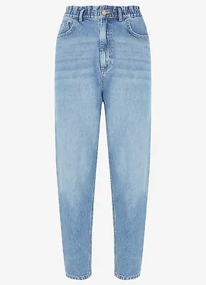 £9.99 • Buy Ladies Mint Velvet Blue Indigo High Waist Relaxed Jeans Size 8r 26w / 28l