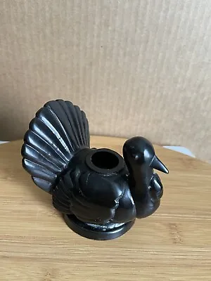 POTTERY BARN Turkey Candle Holders Thanksgiving  HEAVY LIKE CAST IRON • $22.99