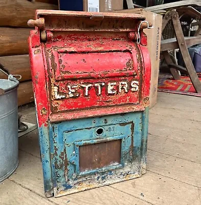 Vintage USPS US MAILBOX  Cast Iron Dropoff  ORIGINAL POST . 1930 • $650