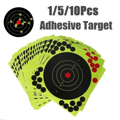 8In Shooting Targets Reactive Splatter Adhesive Sticker Paper Gun Shoot Train^H2 • $1.75
