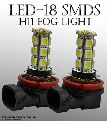 LED H11 18 SMD 5050 Super Hyper White DRL Fog Light Direct Replace Bulbs W885 • $6.99