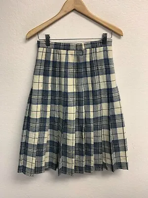 Vintage Laird Portch Wool Skirt Size 8 Pleated Lined 24  Waist Kilt Scotland 90s • $21.88