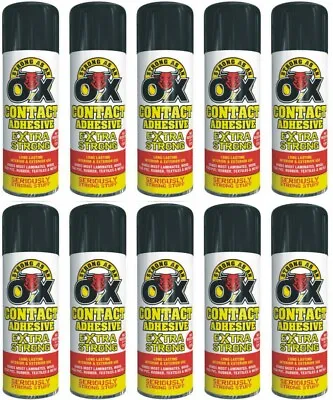 10X 500ML Extra Strong Adhesive Spray Ideal For Interior Exterior Projects 110°C • £24.99