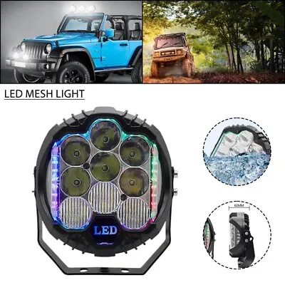 5/7 Inch LED Work Light RGB Car Pods Spot Flood Combo Fog Lamp Offroad B • $38.82