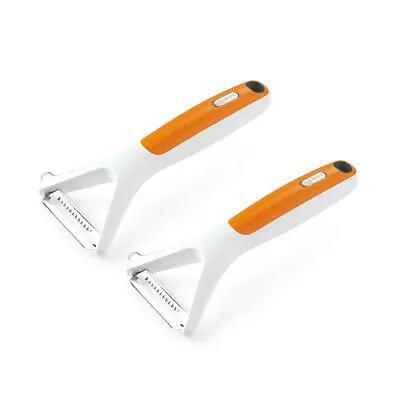 2x Zyliss Julienne Peeler Vegetable Slicer Shredder Cooking/Kitchen White/Orange • $32