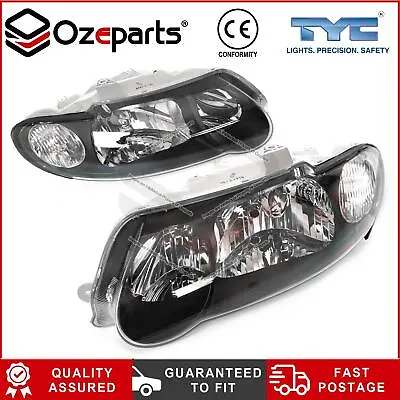 Set Pair LH+RH Head Light Halogen Black Tear Drop For Holden Commodore VX VU SS • $167.20