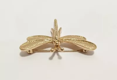 MY ESTATE JEWELRY Vtg Signed Trifari Dragon Fly Brooch With Heavy Gold Finish • $0.99