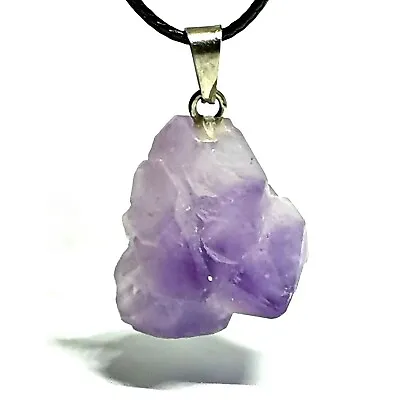 £2.85 • Buy Raw Amethyst Crystal Necklace Pendant Freeform Natural Small Gemstone Spiritual