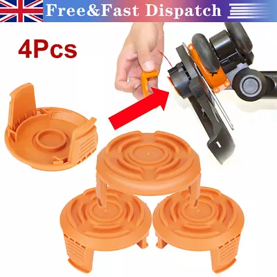 £7.46 • Buy 4x Strimmer String Spool Line Spare Cover Cap For WORX WG150 WG153 WG156 WG160
