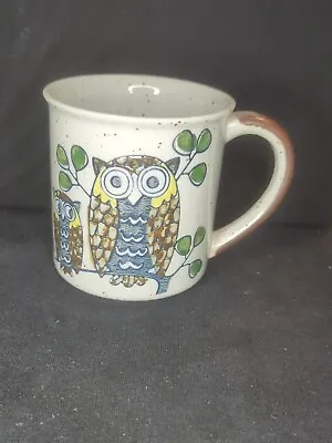 Vintage Owl Speckled Coffee Tea Mug Cup Otagiri Original Stoneware Hand Painted • $19.99