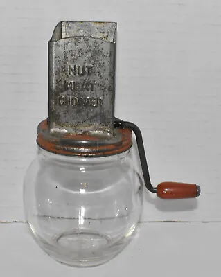 Vintage Anchor Hocking Nut Meat Chopper Grinder Jar • $9.95