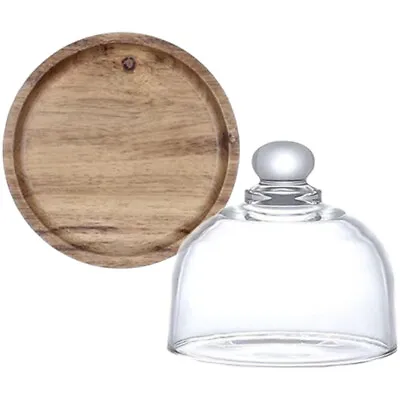  Clear Cake Dome With Tray Food Foretaste Glass Lid Christmas Tree • £11.94