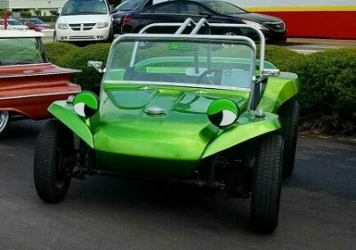 $56.99 • Buy Vw Dune Buggy Marine Vinyl Headlight Covers 7  Green (color Choice) 