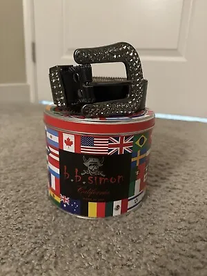 BB Simon Mens Belt (Size 30-32) With Original Tin (10/10 Condition) • $179