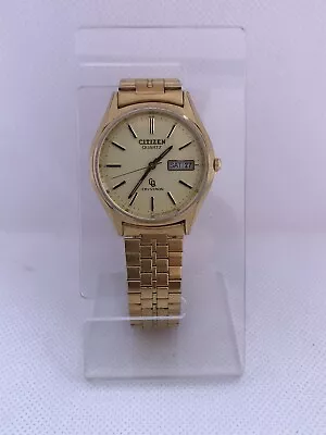 $180 • Buy Citizen Crystron 44-3221 Vintage Rare Wrist Watch Quartz Retro Date Day Japan
