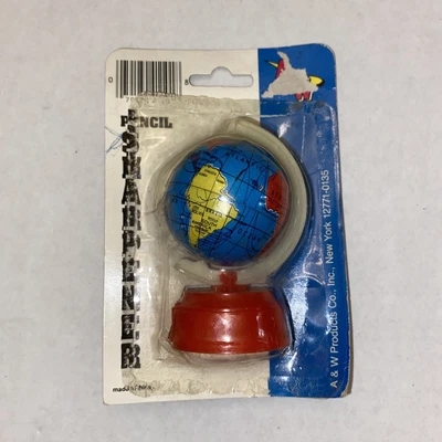 $5.99 • Buy Vintage Miniature Globe Pencil Sharpener A&W Products USA Tin Rare